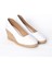 Beyaz Keten Espadril Dolgu Topuk 2