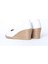 Beyaz Keten Espadril Dolgu Topuk 3