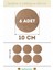 HM034 10 cm Çap 6 Adet Supla Amerikan Servis Runner Mdf Drolit Magnet Altı Ahşap 3 mm (2,7 Mm) Kalınlık 1