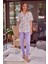 Kadın Düğmeli Kısa Kollu Pijama Takımı 1