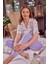 Kadın Düğmeli Kısa Kollu Pijama Takımı 2