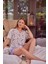 Kadın Çiçek Desenli Pijama Takımı 3