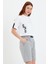 Kadın Go Play Baskılı Kolları Katlamalı T-Shirt 1