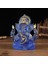 Ganesha Heykelcik Hint Fengshui Fil Tanrı Heykelleri Ev Süsleri El Sanatları Mavi (Yurt Dışından) 2