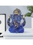 Ganesha Heykelcik Hint Fengshui Fil Tanrı Heykelleri Ev Süsleri El Sanatları Mavi (Yurt Dışından) 3