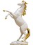 Galloping At Figürin Heykel Feng Reçine Heykel Süslemeleri Beyaz Altın (Yurt Dışından) 1