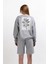 Kadın Reincarnation Oversize Gri Sweatshirt 2