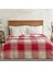 Flow Ekose Waffle Çift Kişilik Pike 200 x 230 cm Kırmızı 1