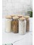 Bambu Kapaklı Cam Kavanoz & Erzak Saklama Kabı 6 x 1,3 lt + 0,80 lt + 0,50 lt 2