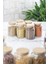 Bambu Kapaklı Cam Kavanoz & Erzak Saklama Kabı 6 x 1,3 lt + 0,80 lt + 0,50 lt 3