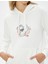 Kapüşonlu Sweatshirt Kedi Baskılı Kanguru Cepli Uzun Kollu 5