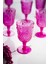 Akrilik Pembe 6'lı Kadeh & Su Meşrubat Kahve Yanı Bardağı 450 ml 2