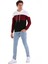 Siyah Regular Fit Düz Pamuklu Kanguru Cep Kapüşonlu Sweatshirt 4