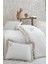 Ayliz Çift Kişilik Nevresim Takımı %100 Organik Pamuk Saten El Nakışlı Krem 200X220 cm 1