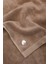 Pure Cotton 3'lü Havlu Seti Organik Pamuk Kelebek Bordürlü Nakışlı Kahve 3