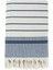 Arden Banyo Havlusu Organik Pamuk Karışımlı Kenevir Havlu Lacivert-Bej 70X140 cm 2