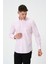 Erkek Pembe Oxford Regular Fit Düz Uzun Kol Gömlek 3