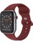 Apple Watch 1, 2, 3, 4, 5, 6, 7, 8, Se Silikon Kordon Kayış - M-L Beden 38/40/41MM - Bordo 1