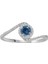 Pırlanta ve London Blue Topaz Taşlı Romana Yüzük 0423R0180 2