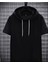 Oversize Kapüşonlu T-Shirt Siyah 1