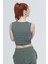 Zoe Bisiklet Yaka Kruvaze Model Örme Crop T-Shirt 1111 2