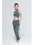 Zoe Bisiklet Yaka Kruvaze Model Örme Crop T-Shirt 1111 5