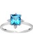 Pırlanta ve Prenses Kesim Mavi Topaz Freyja Yüzük 0423R0184 2