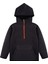 Çocuk Polar Yarım Fermuarlı Kapşonlu Kanguru Cep Sweatshirt Füme Unisex 2