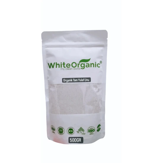 White Organic Organik Tam Yulaf Unu 500 gr +6 Ay Taş Değirmen Helal Belgeli