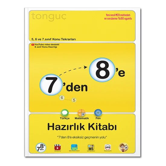 Tonguç Akademi 7'den 8'e Hazırlık Kitabı