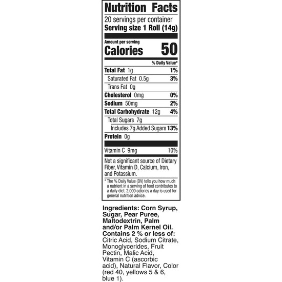 General Mills Fruit RollUps 20 Rolls 283 gr Fiyatı