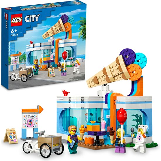 LEGO®  City Dondurma Dükkanı 60363 - 6 Yaş ve Üzeri Çocuklar İçin  Yaratıcı Oyuncak Yapım Seti (296 Parça)
