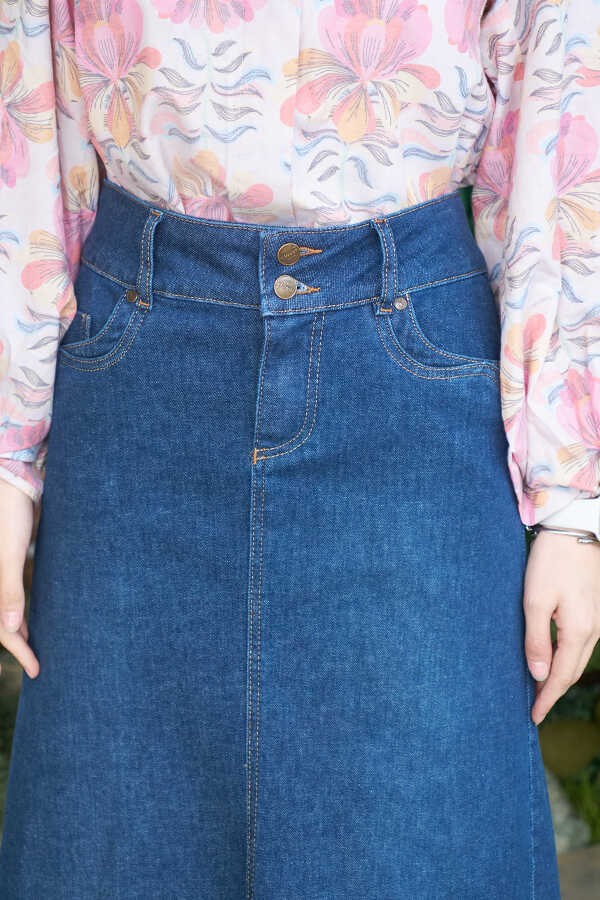 Neways 2058-DENIM Etek Koyu Mavi görsel 4