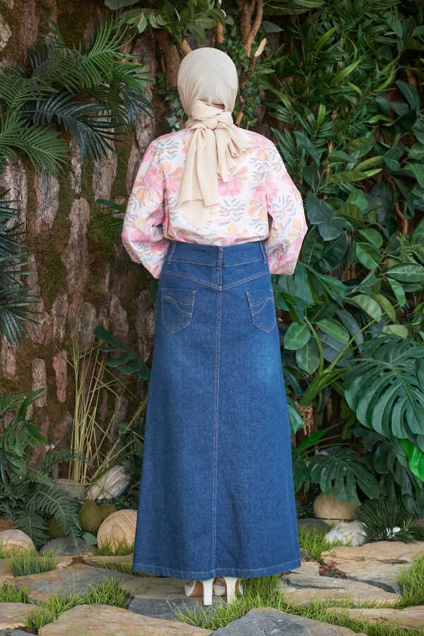 Neways 2058-DENIM Etek Koyu Mavi görsel 5
