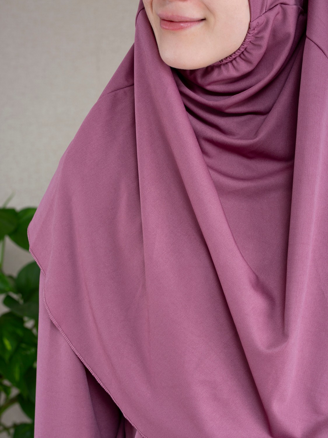 Dua' İs Anne Kız Kombin Namaz Elbisesi (Gül Kurusu) ADET FİYATIDIR görsel 4