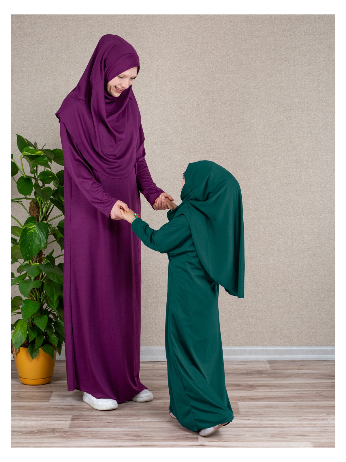 Dua' İs Anne Kız Kombin Namaz Elbisesi (Lacivert) ADET FİYATIDIR - Görsel 7