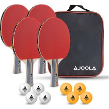 Joola Team School Masa Tenisi 4 Raket + 8 Top + Kılıf Set