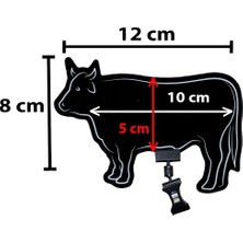 Mt Kırtasiye Mini Mandallı Inek / Dana Figürlü Siyah Pvc Yaz-Sil Fiyatlık 8X12 cm 10'lu Pk.