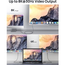 Jsaux 100W Usb4 Gen3 Hızlı Şarj Data Veri Görüntü Kablosu 40 Gb/sn Veri Aktarımı Qc Şarj 8k @30Hz, MacBook Pro, Hub,macbook Pro, iMac Usb-C  ve Daha Fazlasıyla Uyumlu Type-C - Type-C CD0036 0.8m Gri