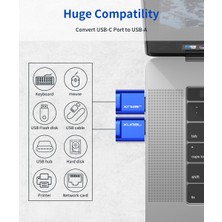 Jsaux Usb-C To USB Adaptörü , Type-c To Usb Dönüştürücü 1 Adet Mavi Aparat 5gbps USB3.0 Çevirici