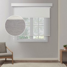 YS Perde Tasarım  Çiftli Sistem Mekanizmalı Modern Armür Tül ve Stor Perde Alüminyum Kasalı Yüksek Kaliteli