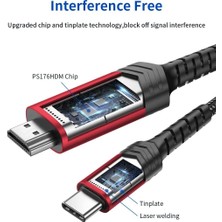 Jsaux USB C Type-C To HDMI Görüntü Aktarım Kablosu 4K@60Hz USB 3.1 Type-C HDMI 2.0 Kablosu