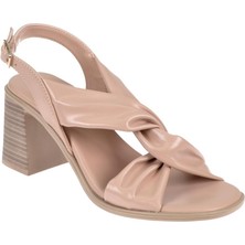 Pullman Sms Kalın Topuklu Kadın Sandalet SMS-3448   NUT