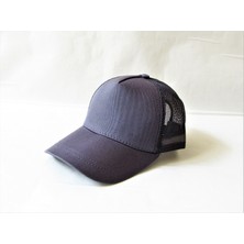 Salar Ticaret Salarticaret Unısex Düz Renk Fileli Şapka Gri