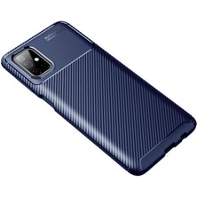 Newface Samsung Galaxy M51 Kılıf Focus Karbon Silikon - Lacivert