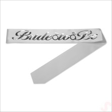 Süsle Bebek ve Parti Bride To Be Beyaz Kuşak, 160 cm x 7 cm - Gümüş