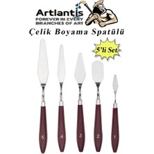 Artlantis Çelik Spatül 5 'li Set Resim ve Heykel Çelik Spatula