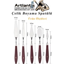 Artlantis Çelik Spatül 5 'li Set Resim ve Heykel Çelik Spatula