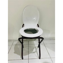 Medilabs Hasta Tuvalet Banyo Sandalyesi Katlanabilir Sürgülü Kamp Tuvalet Taburesi Kamp