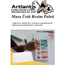 Artlantis Masa Üstü Resim Paleti 1 Adet 10 Hazneli Boya Paleti 11 x 19 cm